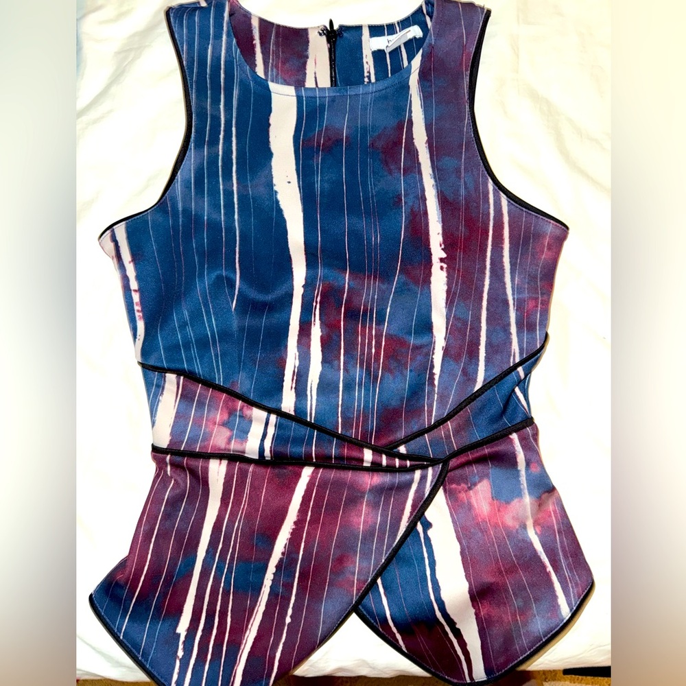 Stylish Blue and Purple Women's Top
